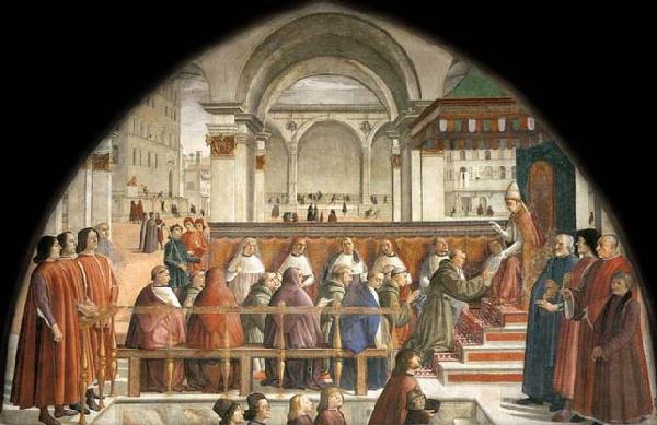 Domenico Ghirlandaio Confirmation of the Rule oil painting picture